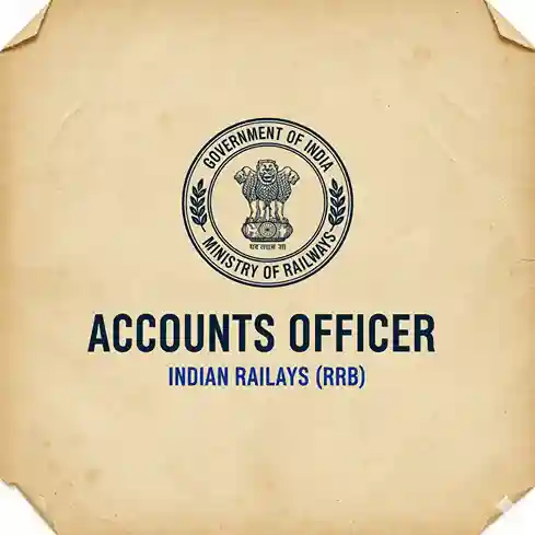 Visual guide to Accounts Officer-equivalent positions in Indian Railways via RRB NTPC 2025, including job duties in financial auditing, eligibility like B.Com with 55%+, exam pattern, and links to apply on indianrailways.gov.in