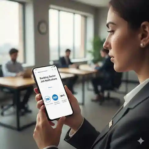 MBA student checking SBI and RBI job notification MBA govt Jobs