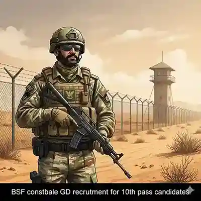 BSF constable GD recruitment for 10th pass govt job