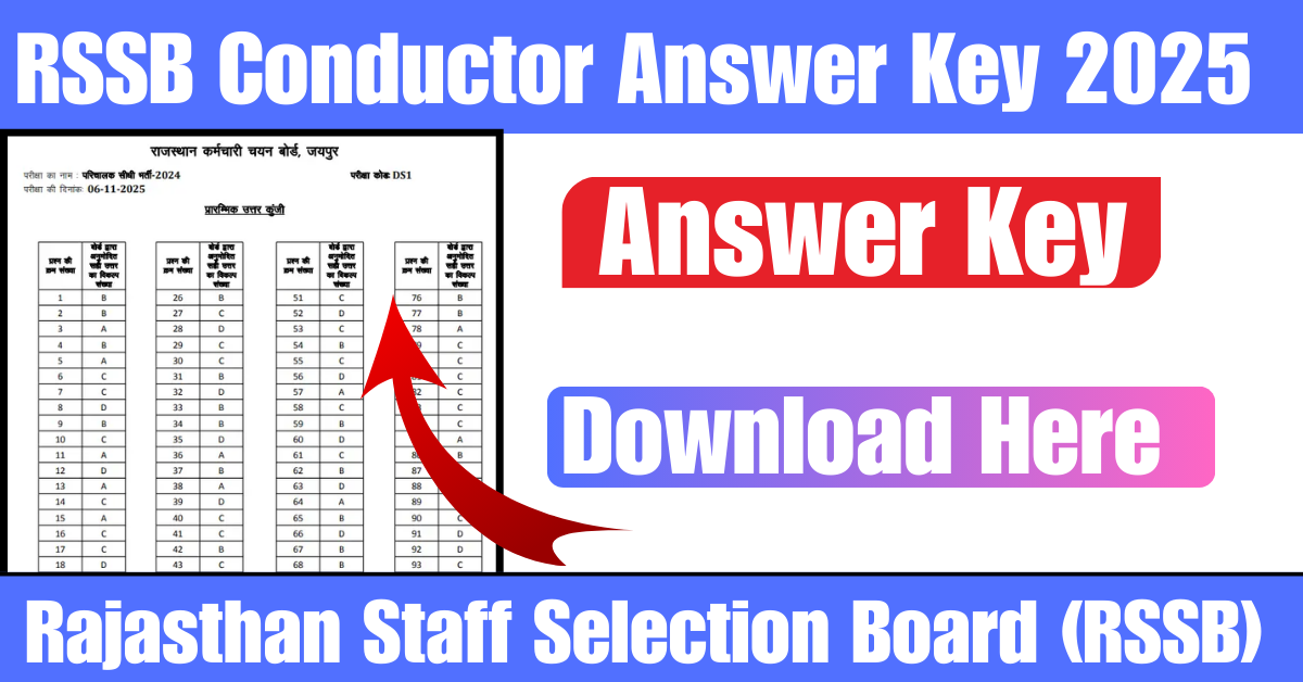 RSSB Conductor Answer Key 2025
